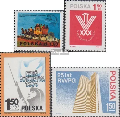 Produktbild von Briefmarken Polen 1974 Mi 2308,2312,2313,2314 (kompl.Ausg.) gestempelt Weltpostverein
