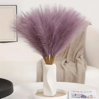 Produktbild von Künstliches Pampasgras 30 Stück 55 cm Lila für Zuhause & Hochzeit