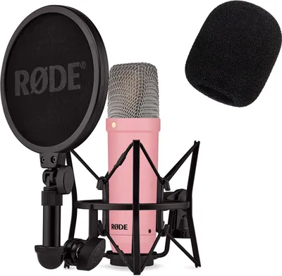 Produktbild von Rode NT1 Signature Pink Mikrofon mit Popschutz