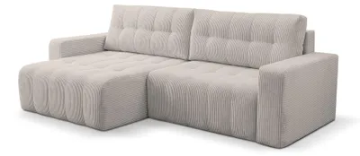 Produktbild von Selsey Maillo – Ecksofa mit Schlaffunktion & Bettkasten, Cord, Universal, Hellbeige