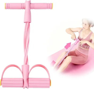 Produktbild von Bauchmuskeltrainer, 6 elastische Bänder, für Zuhause, Fitnessgerät