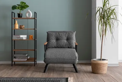 Immagine prodotto di Hanah Home, Sando Single - Grigio chiaro, divano letto a 1 posto, 100 % METALLO, Grigio chiaro, 175 x 60 cm