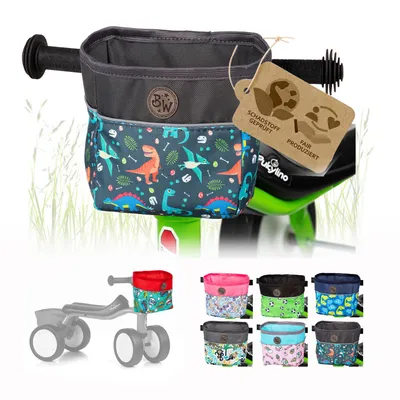 Produktbild von BAMBINIWELT Lenkerkorb für Kinder Lenkertasche kompatibel mit Pukylino Wutsch Fitsch Puky OFFEN für Dreirad Laufrad Rutschfahrzeuge (Modell 16)