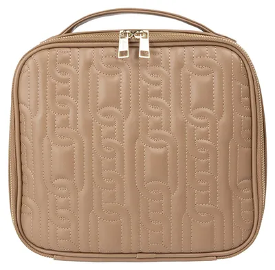 Zdjęcie produktu dla Etui na kosmetyki - beżowe, elegancki organizer do makijażu