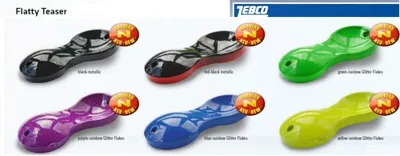 Produktbild von Zebco Flatty Teaser Buttlöffel (20g, 40g, 60g, 80g, 100g, 120g o.150g), Gewicht:60g, Farbe:blue-rainbow-glitter