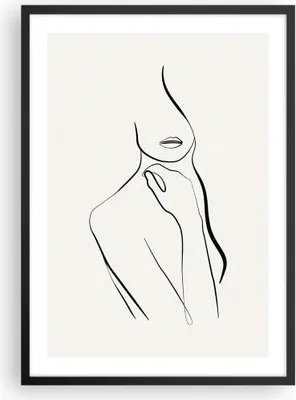 Produktbild von Gerahmtes Poster - Schwarzer Rahmen - Frau Skizze Zeichnung - 50x70 cm - Wand Bild - Wanddeko - Wandbilder - Kunstposter - Wandposter - Bilderrahmen - Bilder - Kunstdruck - P2BPA50x70-5045