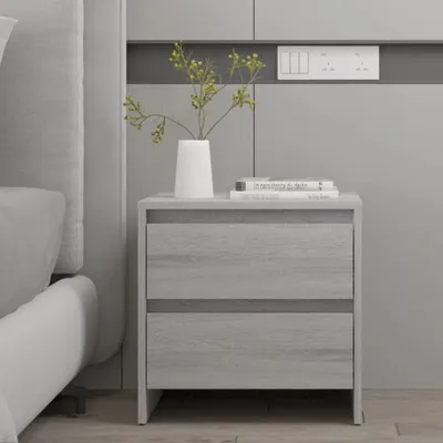 Produktbild von vidaXL Nachttisch Grau Sonoma 45x34,5x44,5 cm Holzwerkstoff