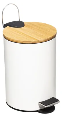 Produktbild von Farbiger Mülleimer mit Bambusdeckel