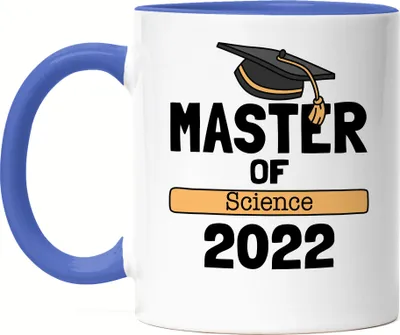 Produktbild von Master of Science 2022 Tasse Blau Studium Absolvent Abschluss Geschenk Masterabschluss Uni