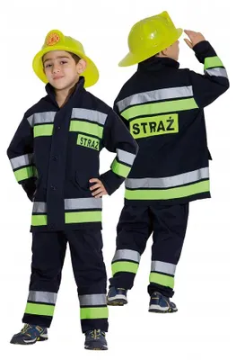 Produktbild von Kraszek Feuerwehrkostüm Premium für Jungen Größe 128 Karneval