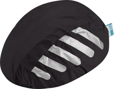 Produktbild von EAZY CASE Fahrradhelm Regenüberzug, Regenschutz für Helme, wasserabweisender Helmüberzug, Reflektor Helmschutz Regenabdeckung für mehr Sicherheit im Straßenverkehr, Schwarz