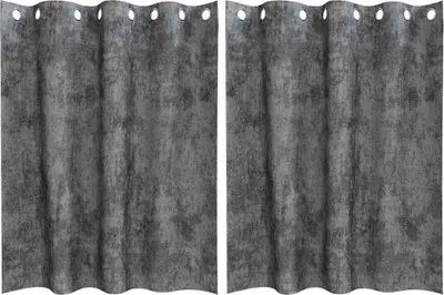 Produktbild von vidaXL Samtvorhänge mit Vorhängen 2 pcs Grau 140 x 140 cm Samt