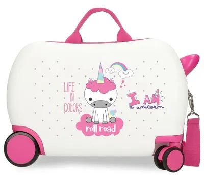 Produktbild von ROLL Road, Weiß, 31 cm x 45 cm x 20 cm, Kinderkoffer Unicorn