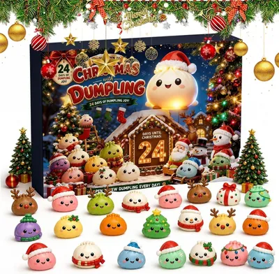 Produktbild von Squishy Weihnachten Adventskalender 2026 Quetschspielzeug-Kalender