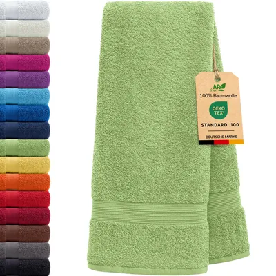 Produktbild von AR Line ARIZONA Handtuch-Serie – 500 g/m² Frottier in 9 Größen verfügbar, Größe: Handtuch 50x100 cm, Farbe: Apfelgrün