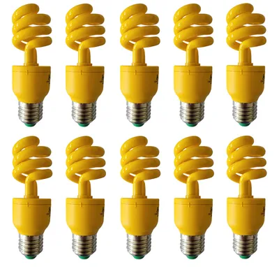 Produktbild von 10x Energiesparlampe Glühlampe E27 13 Watt 13W ersetzt 65 Watt Farbe Gelb