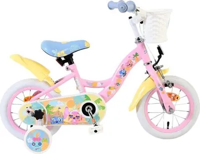 Produktbild von Disney Stitch Kinderfahrrad - Mädchen - 12 Zoll - Rosa