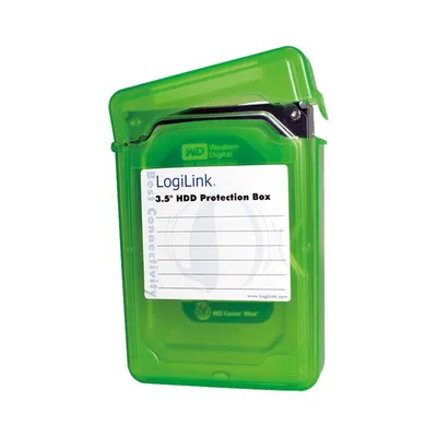 Produktbild von Logilink Festplatten Schutz-Box für 3,5" HDD´s, grün