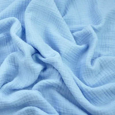 Produktbild von Baumwoll-Musselin double gauze himmelblau (Sky way)