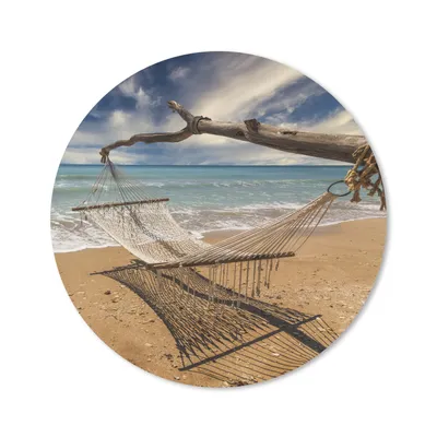 Produktbild von MuchoWow® Mauspad Mousepad Strand - Meer - Hängematte 50x50 cm - Mousepads - Maus Mat - Pad - Mausunterlage - Vinyl