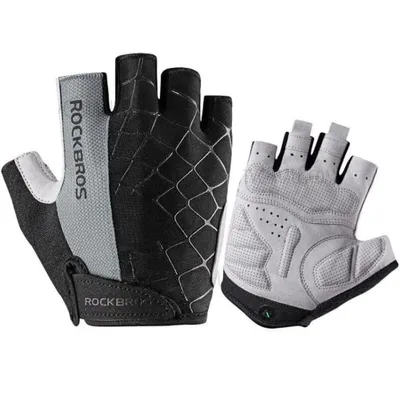 Zdjęcie produktu dla Rękawiczki kolarskie Rockbros w kolorze szarym rękawiczki sportowe poliester S
