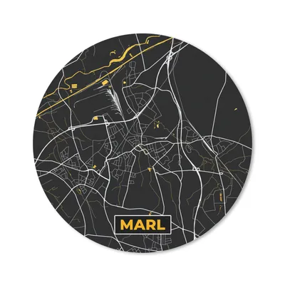 Produktbild von MuchoWow® Mauspad Mousepad Gold - Deutschland - Karte - Stadtplan - Marl 20x20 cm - Mousepads - Maus Mat - Pad - Mausunterlage - Schreibtischmatte