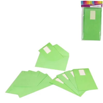 Image de Cartes d'invitation et enveloppes vertes 5 pièces