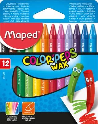 Image de Maped Wachsmalstifte COLOR'PEPS WAX, 12er Kartonetui