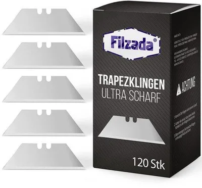 Productafbeelding van 120x Profi Trapeziummessen voor Tapijtmessen 0,5x0,5 mm - Snijmes