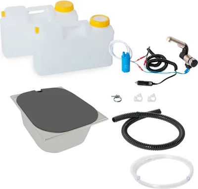 Image de 12V camping évier technique lavabo kit évier 325x265x100 couverture D