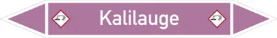 Produktbild von Dreifke® Rohrleitungsetikett, Kalilauge | Folie selbstklebend | 270x37 mm, 1 Stk