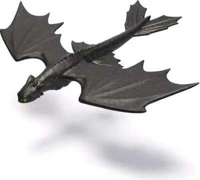 Produktbild von Drachenzähmen leicht gemacht Krokmou Flugfigur, 30 cm Lang, 38 cm Breit, Gleitet bis zu 7 Meter, Leichter Schaumstoff, 4+ Jahre