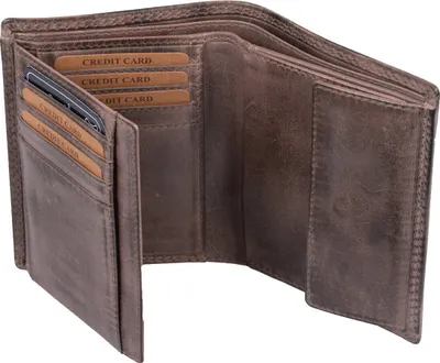 Produktbild von Kombibörse aus Echtleder, taupe, 13x9cm, mit 10 Kreditkartenfächern und Kleingeldfach