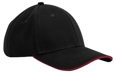 Produktbild von Beechfield - "EarthAware" Kappe Sandwichschirm FK1957 (Einheitsgröße) (Schwarz/Rot)