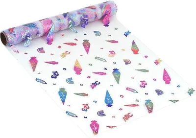 Produktbild von Schulintroduktionsdekoration für die Schule mit Süßigkeitenbeuteln 123 ABC-Muster - 600 cm x 29 cm