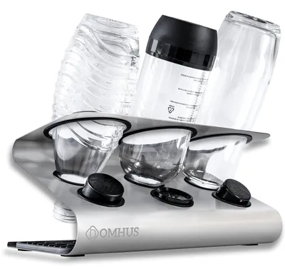 Abtropfgestell für SodaStream-Flaschen, Edelstahl, 3 Flaschen