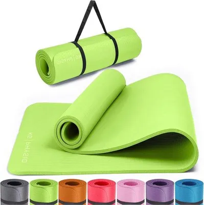 Productafbeelding van Famanu yogamat fitnessmat met schouderriem - 183 x 60 x 1 cm