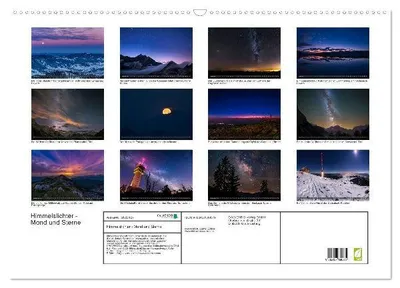 Produktbild von Himmelslichter - Mond und Sterne (Wandkalender 2026 DIN A2 quer), CALVENDO Monatskalender