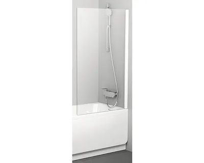 Image de Ecran de baignoire RAVAK PVS1-80 Blanc+Transparent 79840100Z1
