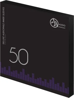 Image de Deluxe Pochettes intérieures pour disques vinyles Antistatiques Noir 80 gr - 50 pièces