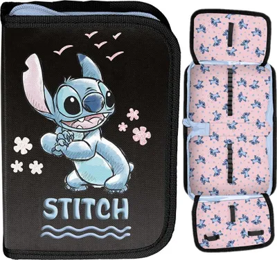 Produktbild von PASO Federmäppchen „Stitch“ ohne Inhalt, aufklappbar