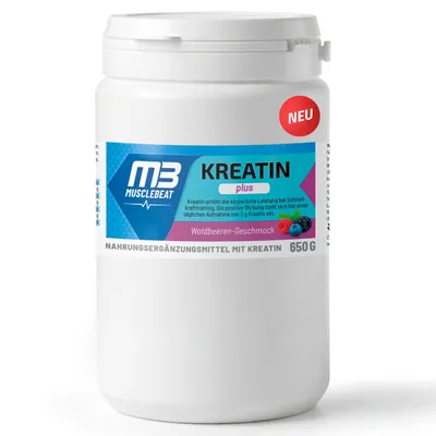 Produktbild von Musclebeat Plus Kreatin Pulver Waldbeeren-Geschmack, vegan, 650 g