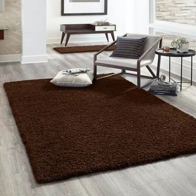 Produktbild von Hochflor Teppich Prime Shaggy Langflor Wohnzimmer Schlafzimmer Modern Farben, Farbe:Braun, Maße:230x320 cm