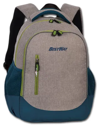 Produktbild von grauer uni Polyester College-Rucksack Bestway D3ORI106K