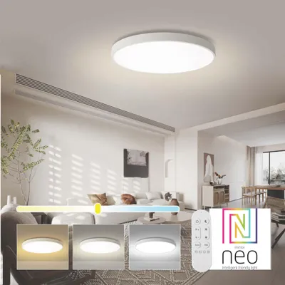 Image de Immax NEO LITE SEMPLICI, plafonnier intelligent Tuya WiFi BEACON, 100 cm, 128 W, 9088 lm, blanc