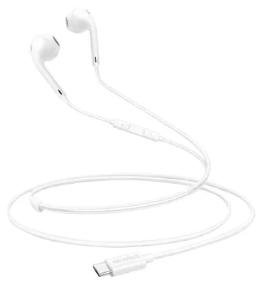 Image de Mayaxess, écouteurs filaires USB-C avec micro pour Fairphone 6, blanc