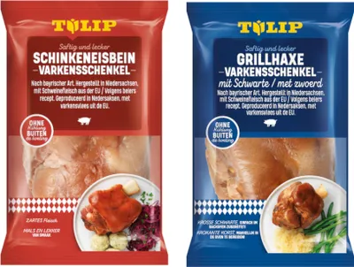 Produktbild von TULIP 2x 600 g Bundle Schinken-Eisbein Grillhaxe Gegart Vakuumverpackt Gepökelt