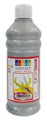 Obrázek produktu pro Akrylová tempera, objem 500 ml, značka Südor, barva: kovově stříbrná