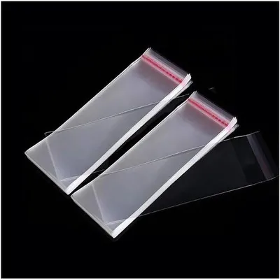 Produktbild von Großpackung transparente Selbstklebende Cellophanbeutel - Kleine Geschenkbeutel für Süßigkeiten, Geschenke und Schmuck - 7 x 22 cm, ideal für Feiern und Geschenke