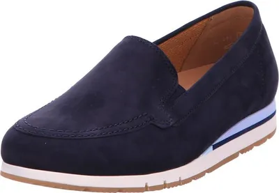 Image de Gabor 82.414 Chaussures pour femmes - mocassins confortables - chaussures basses bleues NEUVES